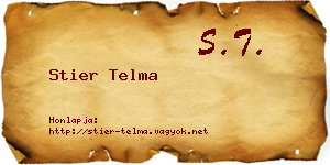 Stier Telma névjegykártya